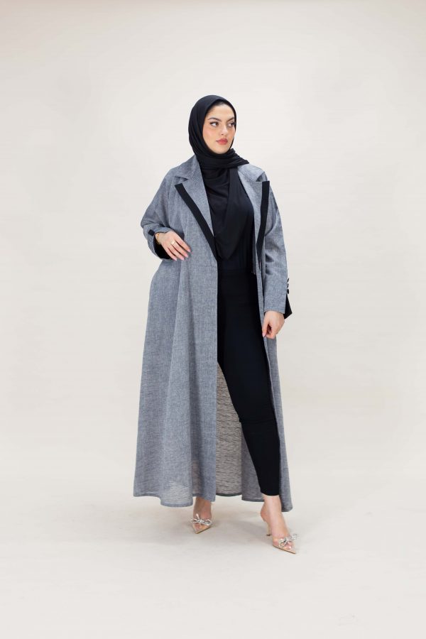 Contrast Coat Abaya - Image 3