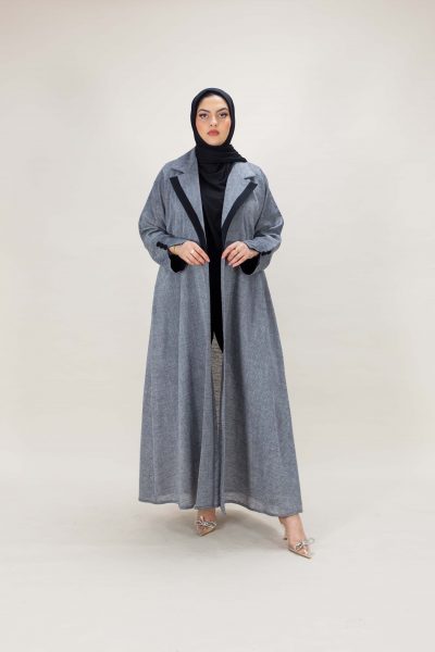 Contrast Coat Abaya