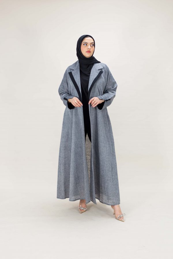 Contrast Coat Abaya - Image 4